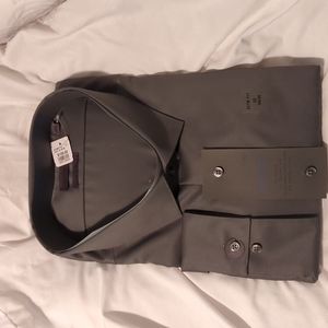 Dark gray, Calvin Klein, button down dress shirt, slim fit, 22 neck 34/35 sleeve